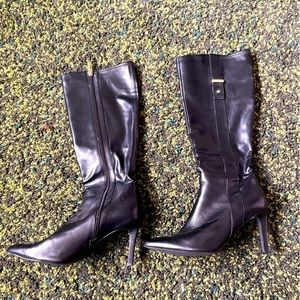 Black Calvin Klein zip up boots​​​​​​​​​​​